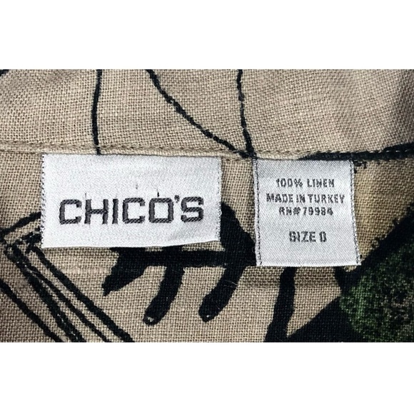 Chico's Linen Jacket LOVE HAPPY JOY Abstract Graffiti - Picture 7 of 12